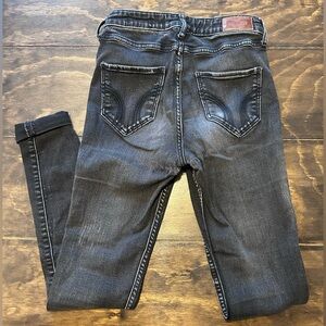 Hollister Women’s Dark Wash Gray-Black Jeans